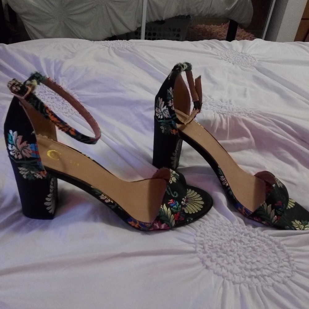 Strappy platform heels